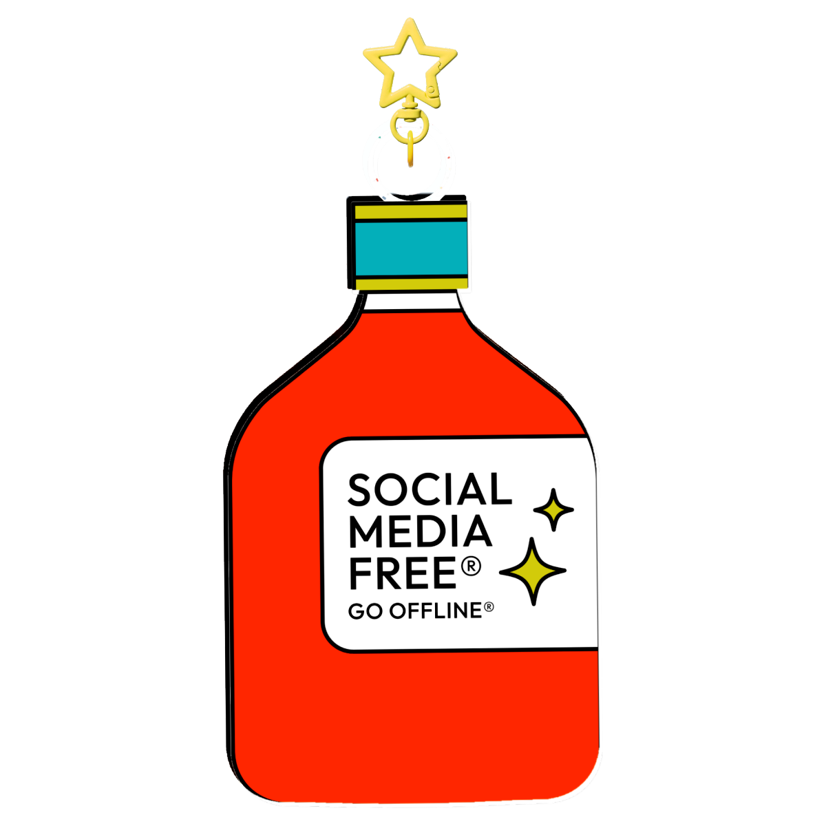 "Social media free" Giant keychain