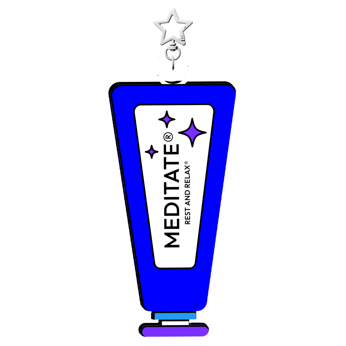 "Meditate" Giant keychain