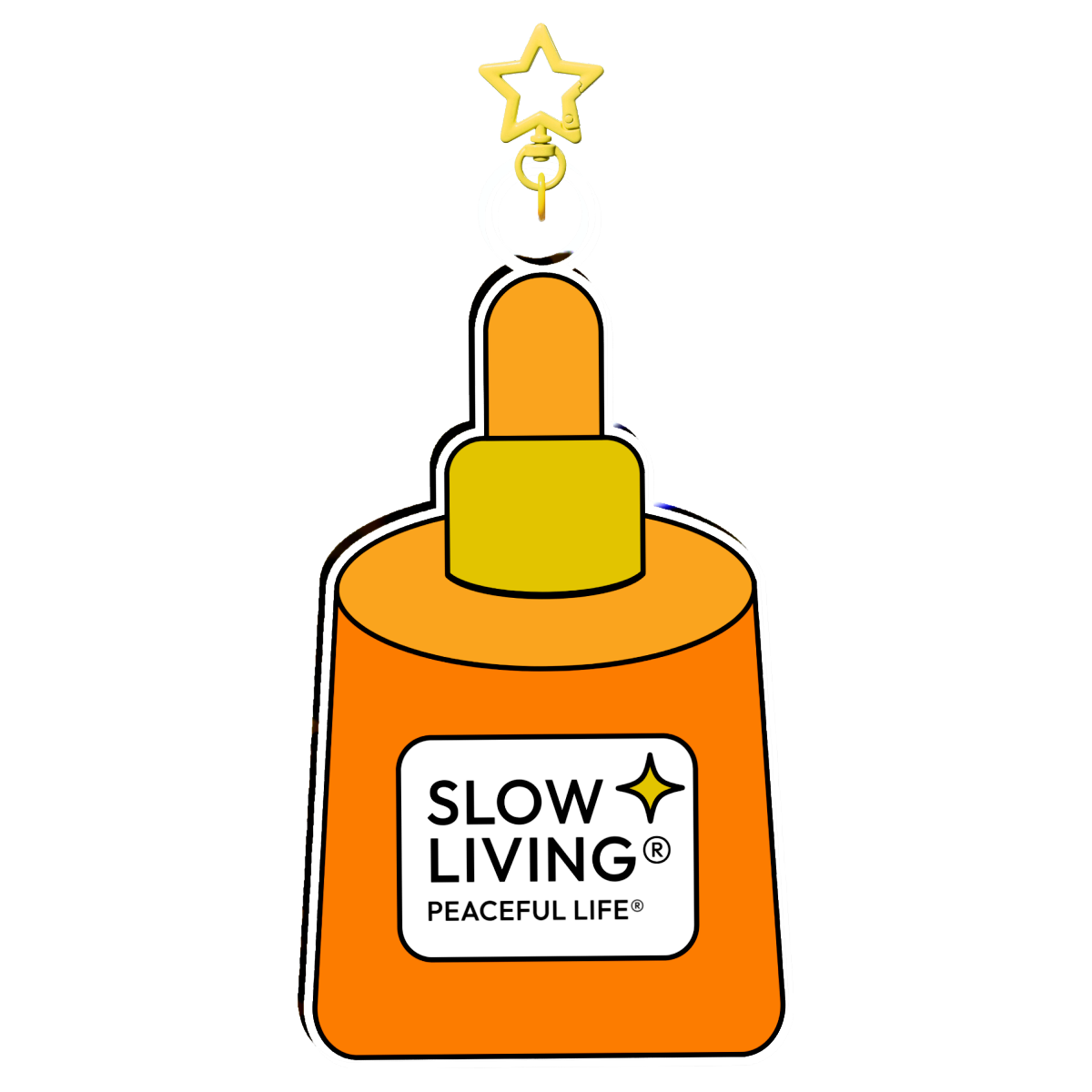 "Slow Living" Giant keychain