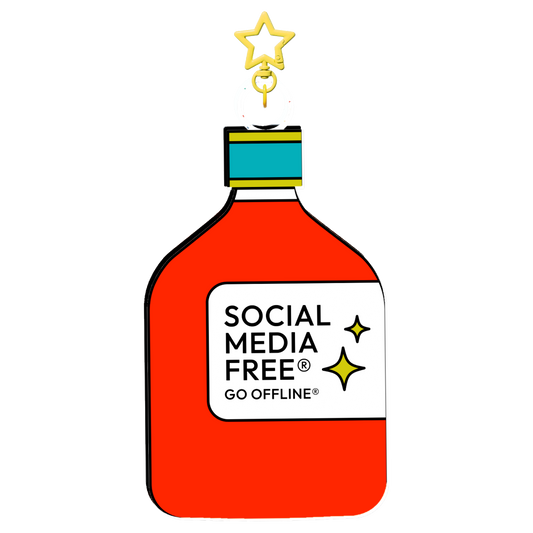 "Social media free" Giant keychain