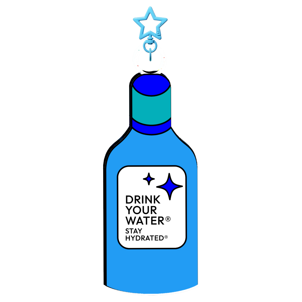 "Drink Your Water" Giant keychain